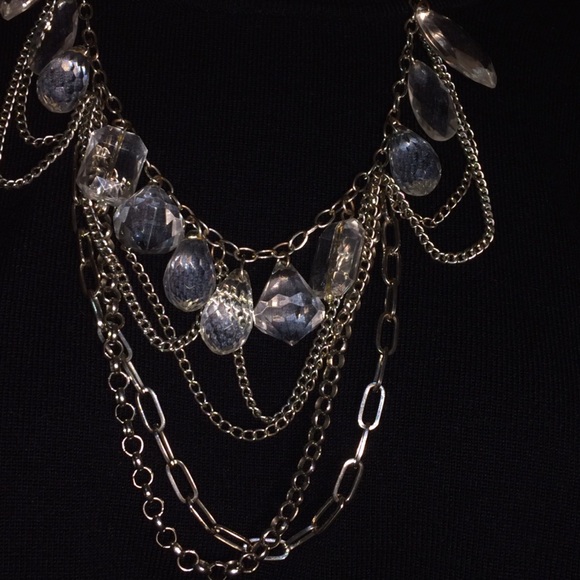 Silver Chains With Clear Beads - Picture 4 of 4